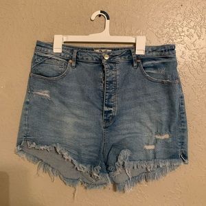 Free People denim shorts
